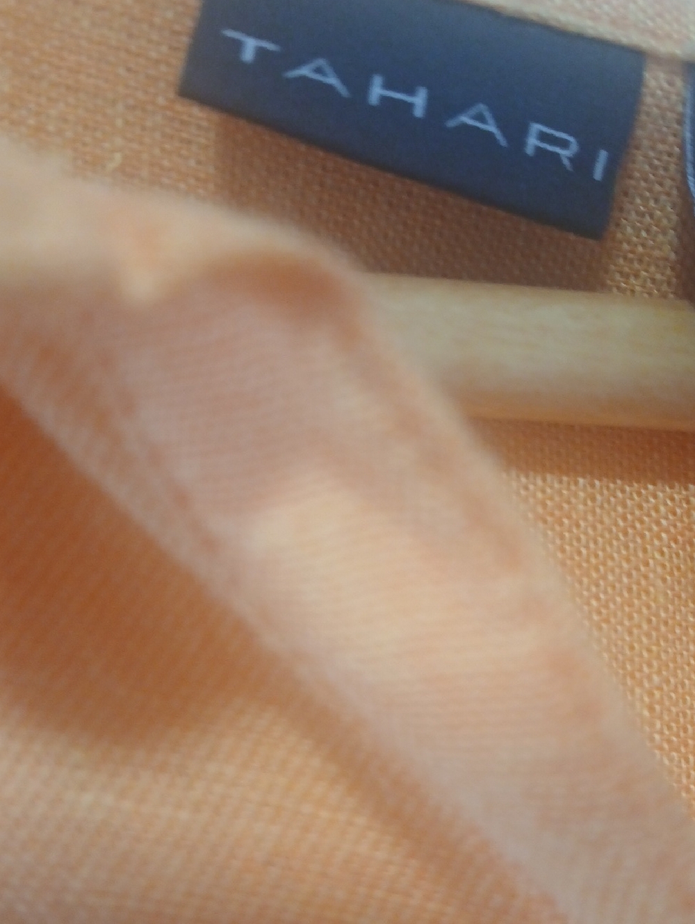 Tahari Peach Button-Front Shirt Dress - Picture 2 of 3